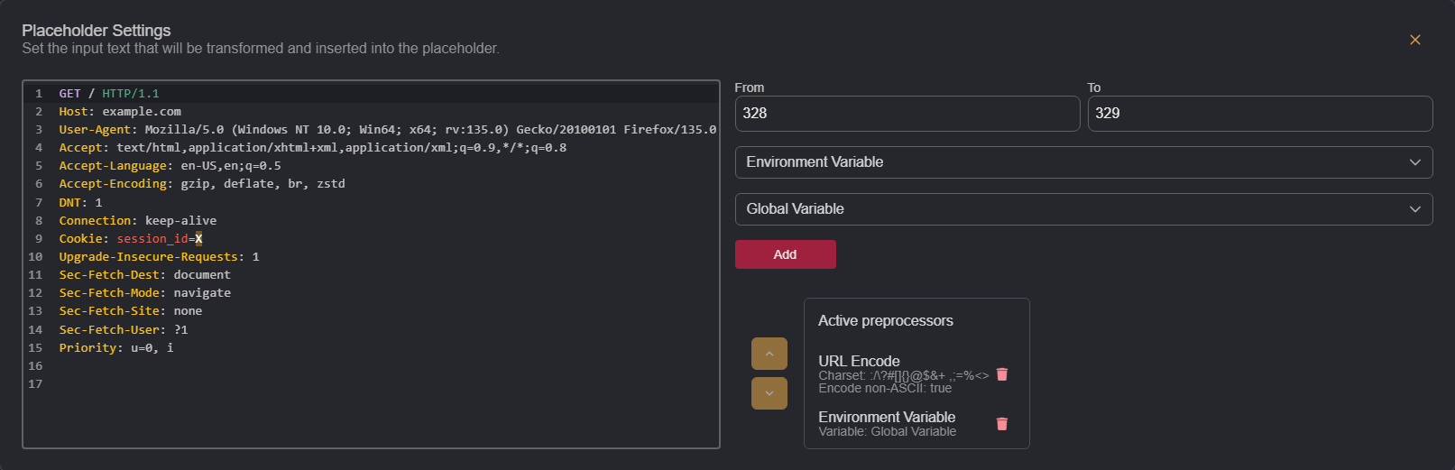 Adding a global environment variable.