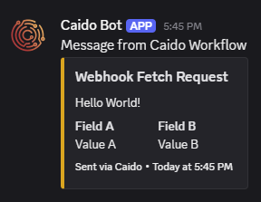 Discord message.
