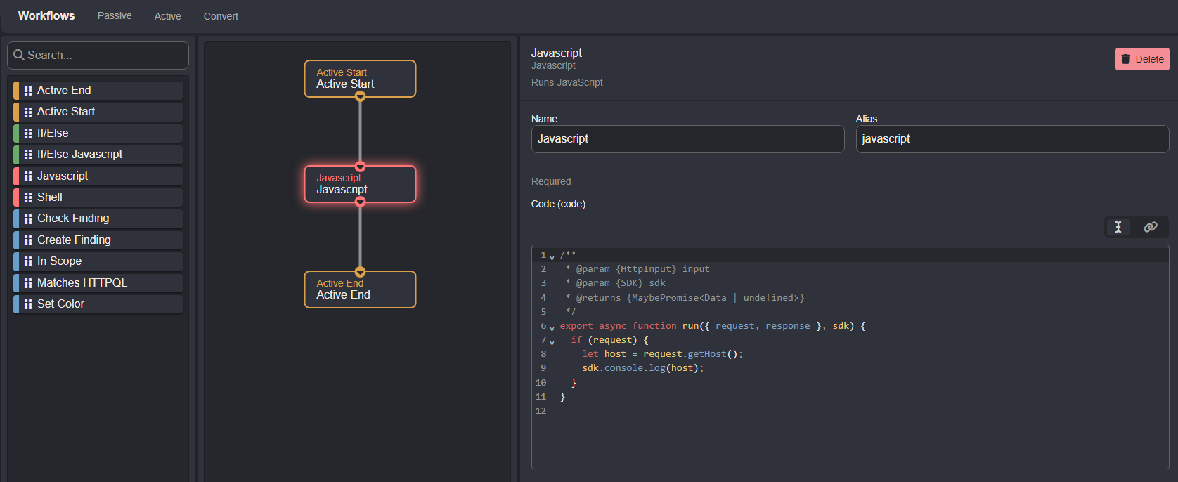 Building the Active Workflow.