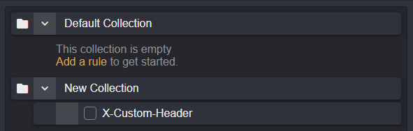 Match and replace Collection rules list.